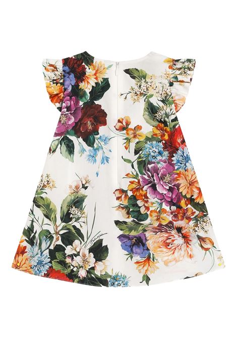 Poplin Dress with Multicolor Floral Print DOLCE & GABBANA KIDS | L23DW2-HS5TWHA5PC